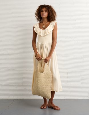 AE Sunchaser Knit Drop Waist Midi Dress