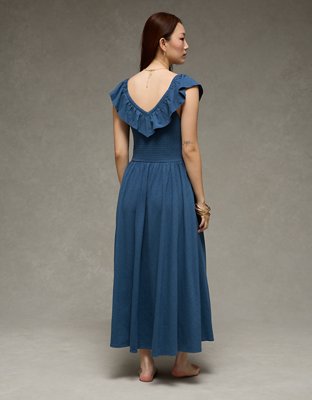 AE Sunchaser Knit Drop Waist Midi Dress