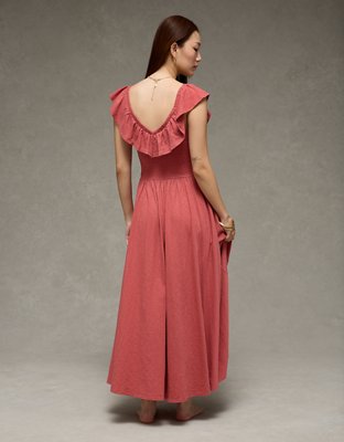 AE Sunchaser Knit Drop Waist Midi Dress