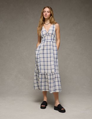 AE Tie-Front Midi Dress