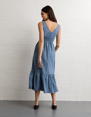 AE Tie-Front Midi Dress