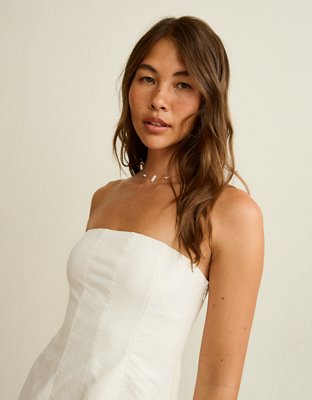 strapless cinched waist a-line mini dress Belia Cinched Waist Mini Dress in Black main image 0