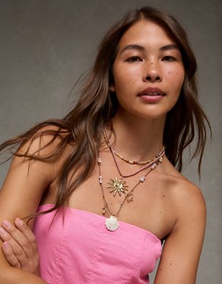 AE Linen-Blend Strapless Mini Dress