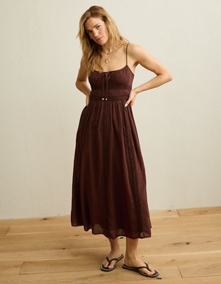 AE Tie-Front Lace Midi Dress from American Eagle - $84.95