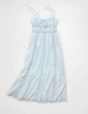 AE Tie-Front Lace Midi Dress