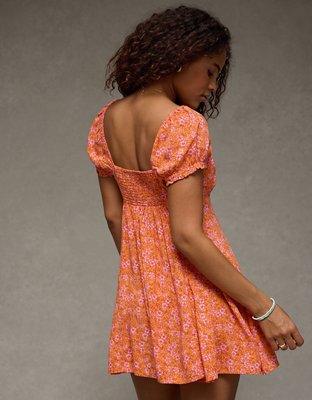 AE Babydoll Sweetheart Pleated Mini Dress