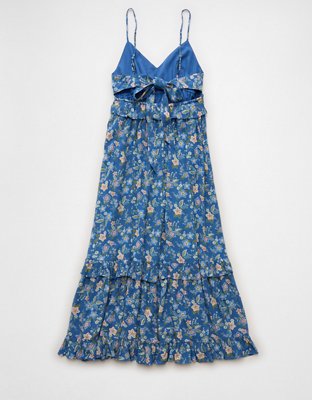 satin one shoulder dress Blue One Shoulder A-Line Satin Maxi Dress