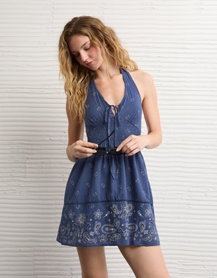 AE Halter Keyhole Mini Dress