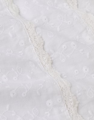 AE Embroidered Lace-Up Back Mini Dress
