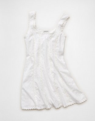 AE Embroidered Lace-Up Back Mini Dress from American Eagle - $64.95