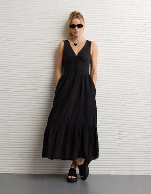 AE Tie-Front Midi Dress