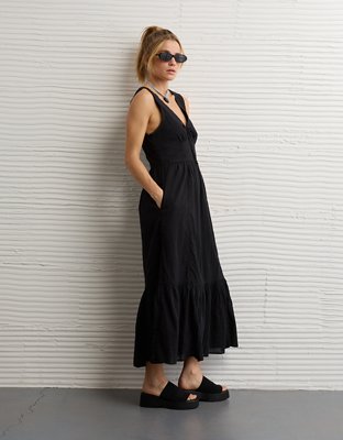 AE Tie-Front Midi Dress