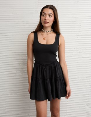 AE Sunchaser Knit Ruffled Mini Dress