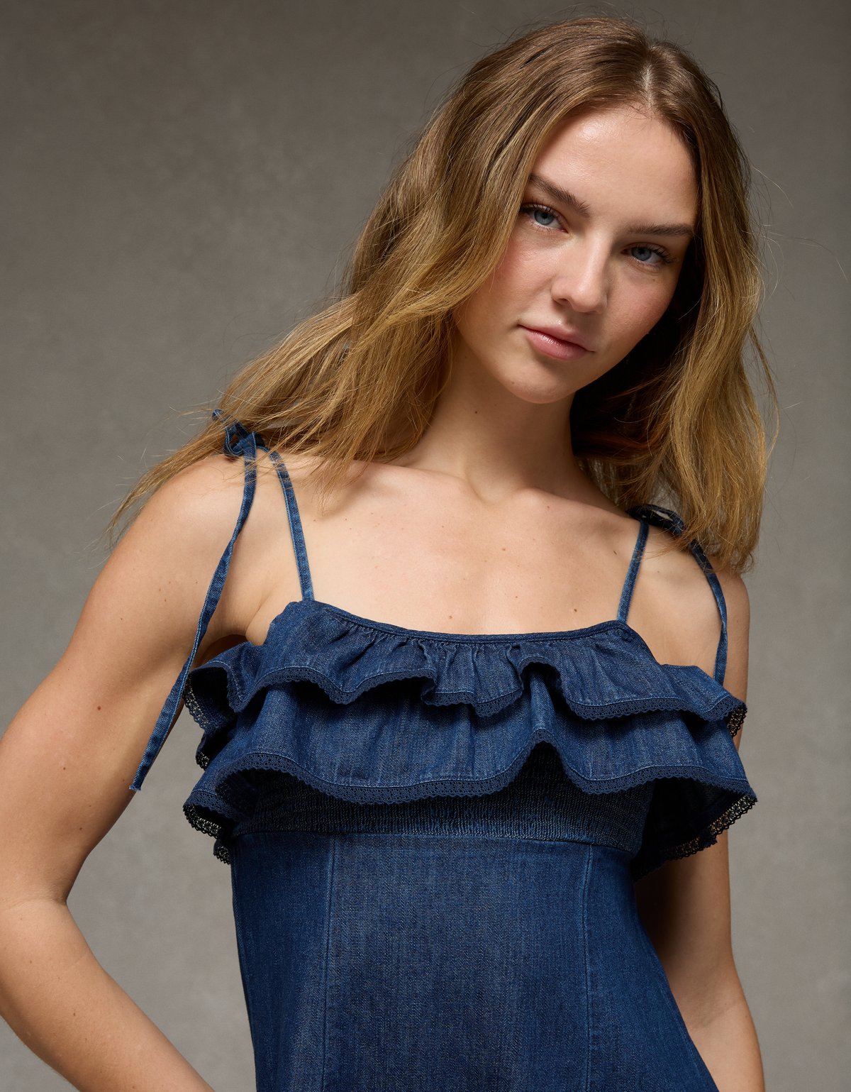 AE Ruffle Tie-Strap Mini Dress - image 5