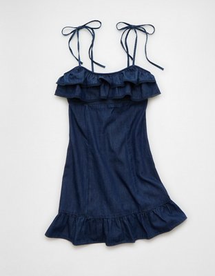 AE Ruffle Tie-Strap Mini Dress
