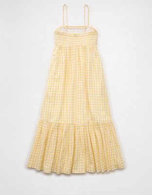 AE Smocked Babydoll Midi Dress