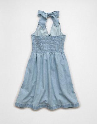 AE Halter Keyhole Mini Dress | American Eagle