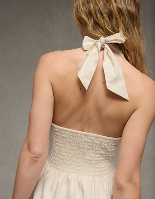 AE Vestido Corto Halter con Abertura