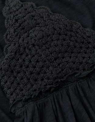 AE Babydoll Sunchaser Crochet Mini Dress