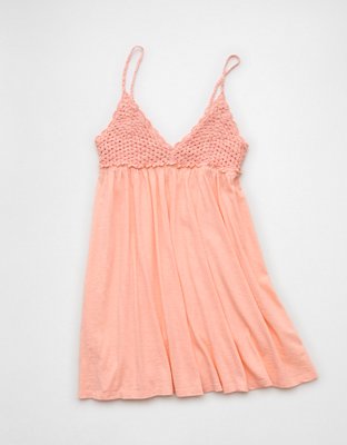 AE Sunchaser Crochet Mini Dress