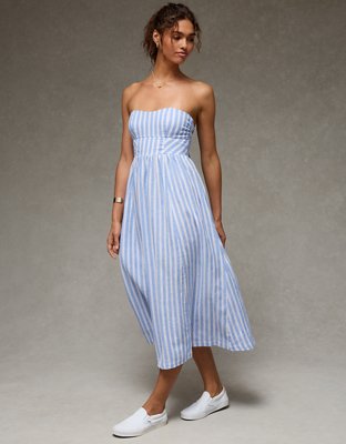AE Strapless Corset Midi Dress