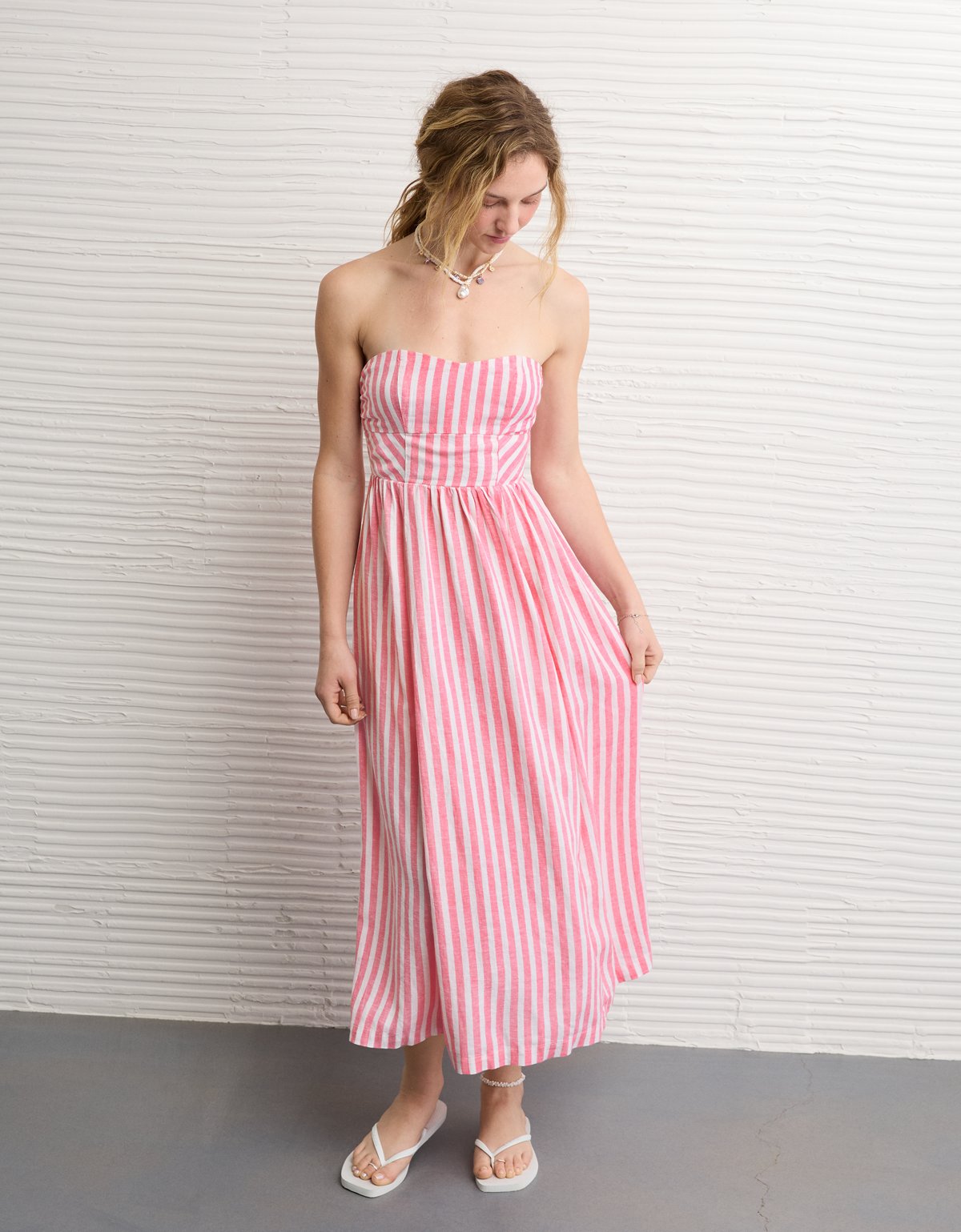 AE Strapless Corset Midi Dress - image 5