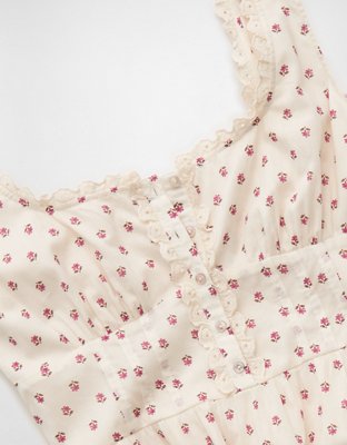 Женское платье American Eagle AE Catie Corset Midi, цвет: Кремовый — фото 6