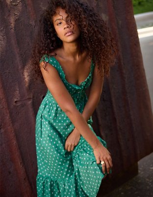 AE Catie Corset Midi Dress | American Eagle