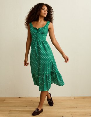 AE Catie Corset Midi Dress | American Eagle