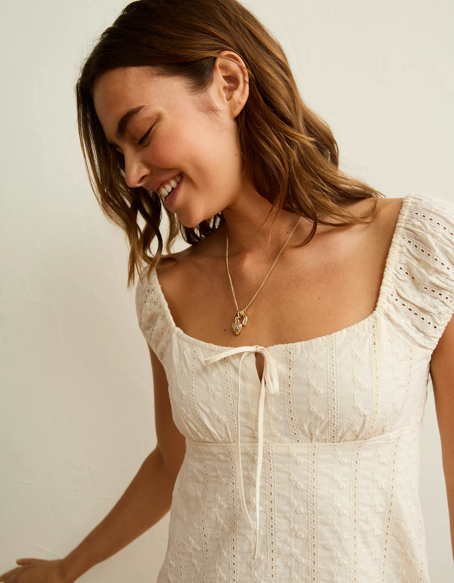 AE Cap-Sleeve Button-Up Mini Dress - thumbnail 8