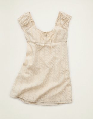 AE Tie-Front Cap-Sleeve Mini Dress