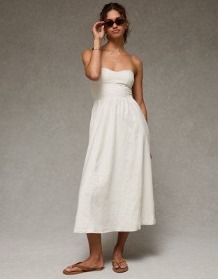 white midi corset dress WHITE CORSET PLEATED FLAP MIDI DRESS | CULT MIA main image 1