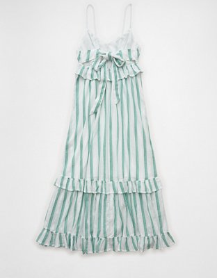 AE V-Neck Ruffle Midi Dress