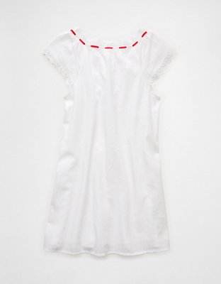 AE V-Neck Ruffled Button-Up Mini Dress