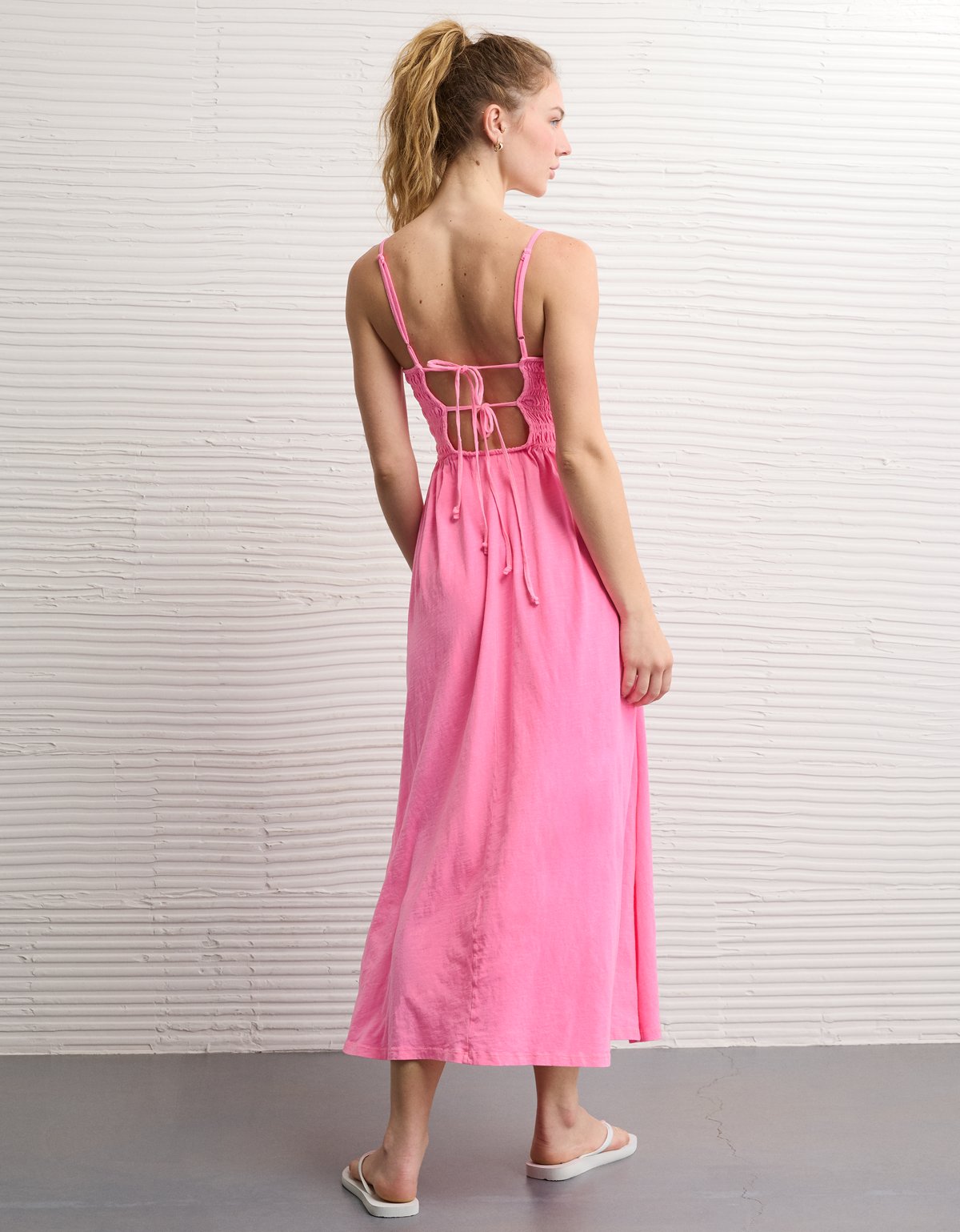 AE Sunchaser Smocked Knit Midi Dress - image 2