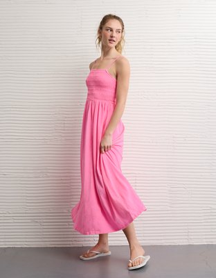 AE Sunchaser Smocked Knit Midi Dress