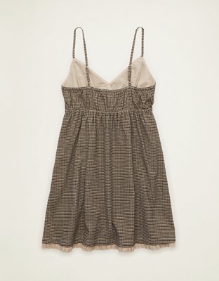 AE Corduroy V-Neck Babydoll Mini Dress