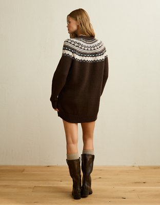 AE Fair Isle Sweater Mini Dress
