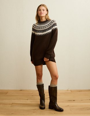 AE Fair Isle Sweater Mini Dress