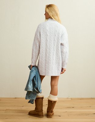AE Cable Knit Sweater Mini Dress