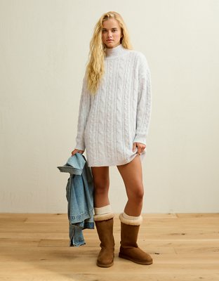 AE Cable Knit Sweater Mini Dress