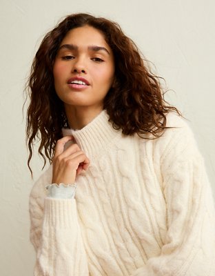 AE Cable Knit Sweater Mini Dress