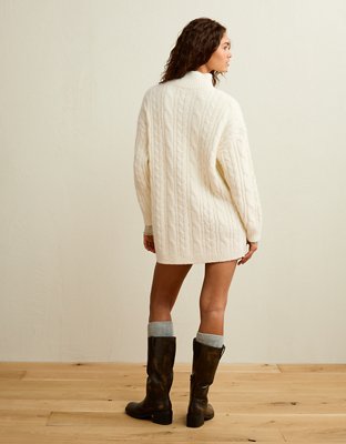 AE Cable Knit Sweater Mini Dress