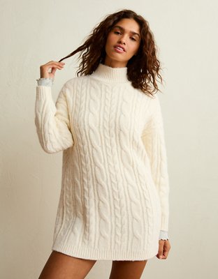 AE Cable Knit Sweater Mini Dress