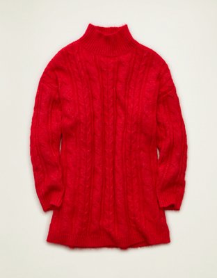 AE Cable Knit Sweater Mini Dress