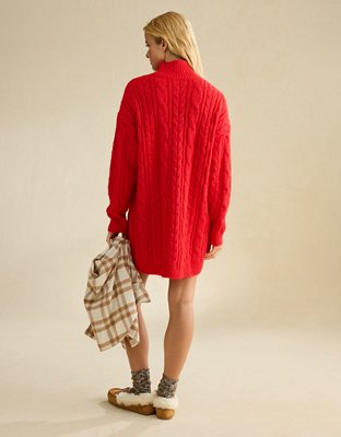 AE Cable Knit Sweater Mini Dress