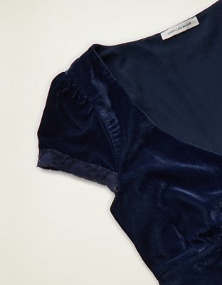AE Cap Sleeve Velvet Mini Dress