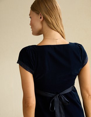AE Cap Sleeve Velvet Mini Dress