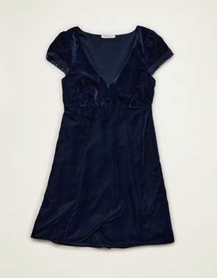 AE Cap Sleeve Velvet Mini Dress