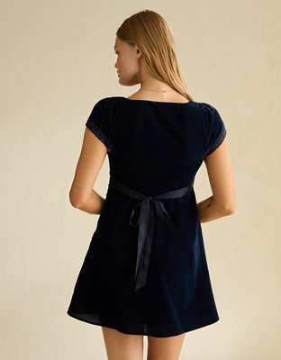 AE Cap Sleeve Velvet Mini Dress